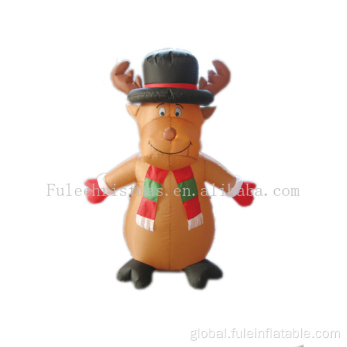 Inflatable Seasonal Outdoor Decoration Happy holiday inflatable Moose for Christmas decoration Factory